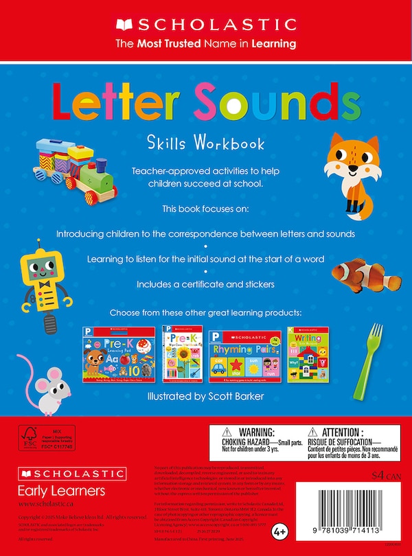 Couverture arri&egrave;re_Letter Sounds Skills Workbook