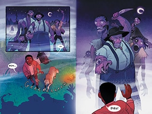 Sample content_Lieux hantés : La bande dessinée : N˚  2 : Quatre histoires effrayantes