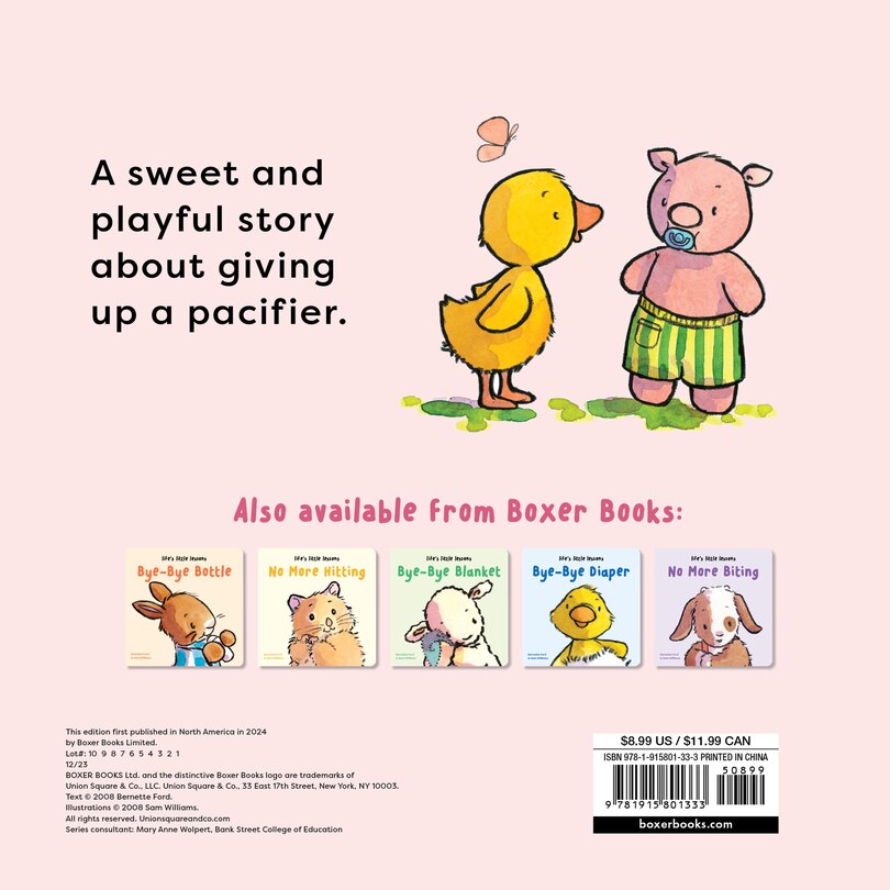 Back cover_Life’s Little Lessons: Bye-Bye Pacifier