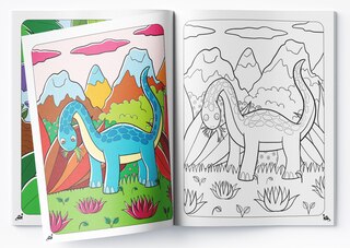 Aper&ccedil;u du contenu_Little Dinosaur Copy Coloring Book For Kids