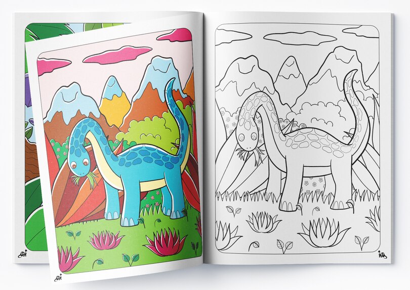 Aper&ccedil;u du contenu_Little Dinosaur Copy Coloring Book For Kids