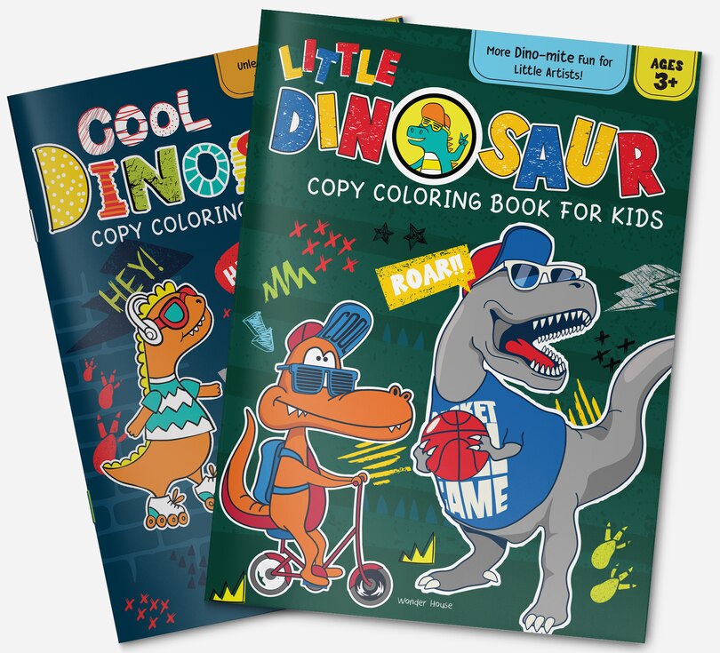Aper&ccedil;u du contenu 3_Little Dinosaur Copy Coloring Book For Kids