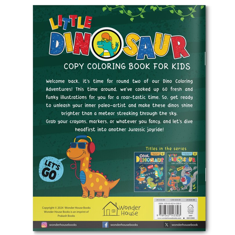 Aper&ccedil;u du contenu 5_Little Dinosaur Copy Coloring Book For Kids