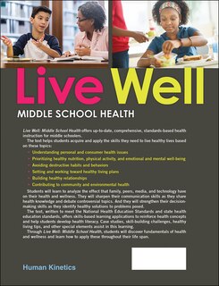 Couverture arri&egrave;re_Live Well Middle School Health