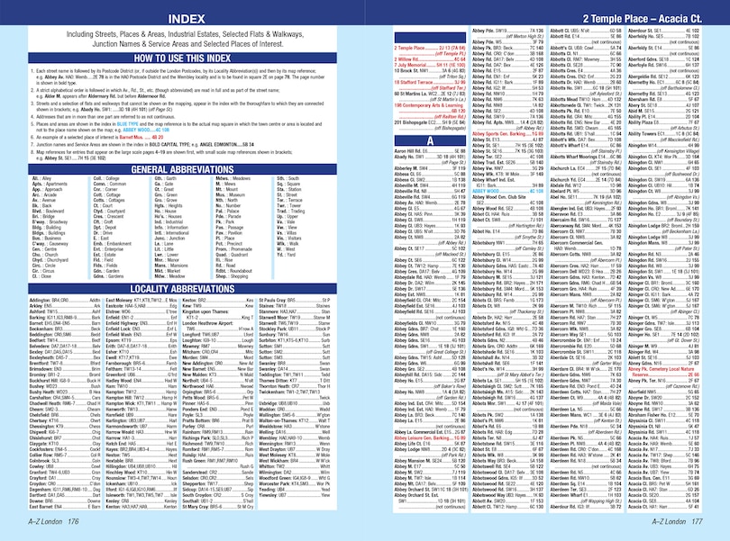 Aperçu du contenu_London A-Z Street Atlas