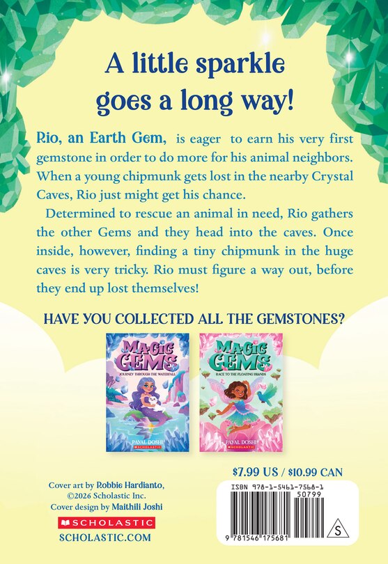 Back cover_Lost in the Crystal Caves (Magic Gems #2)