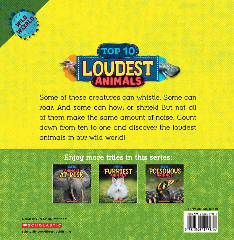 Back cover_Loudest Animals (Wild World: Top 10)