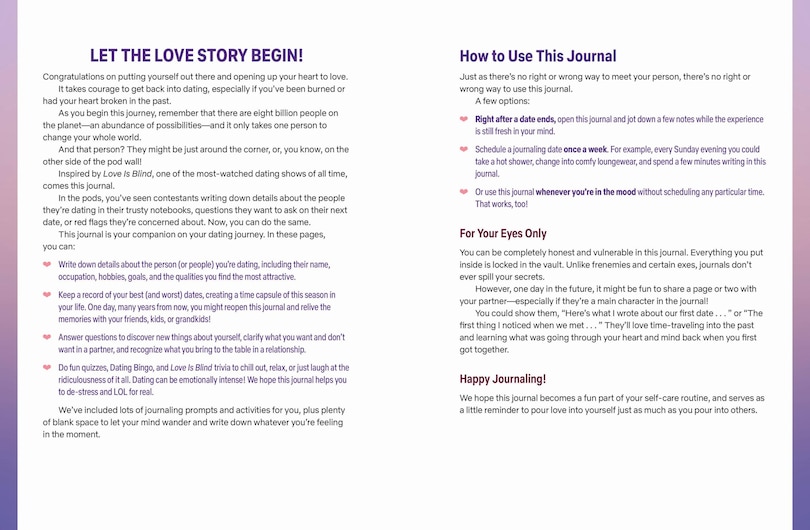 Sample content 5_Love Is Blind: Dating Journal