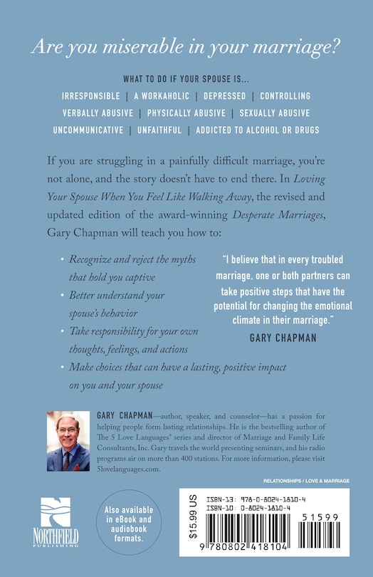 Back cover_Loving Your Spouse When You Feel Like Walking Away