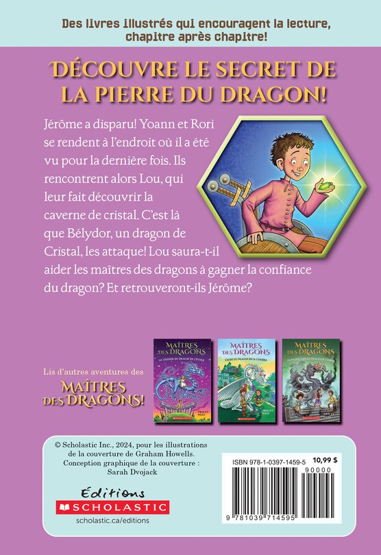 Couverture arri&egrave;re_Ma&icirc;tres des dragons : N&deg; 26 - La caverne du dragon de Cristal
