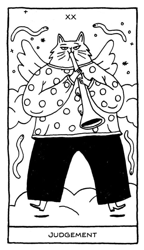 Sample content_Magickal Cats Tarot Coloring Book