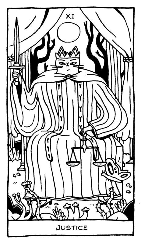 Sample content 2_Magickal Cats Tarot Coloring Book