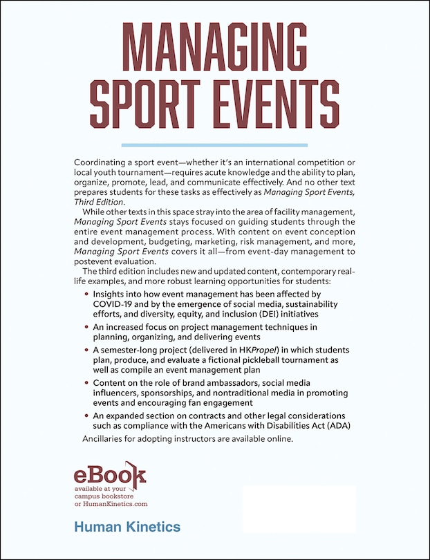 Back cover_Managing Sport Events