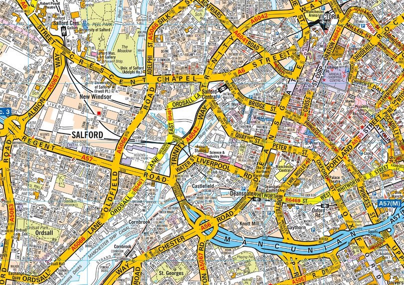 Sample content 2_Manchester A-Z Pocket Street Map: Accurate street map for easy navigation