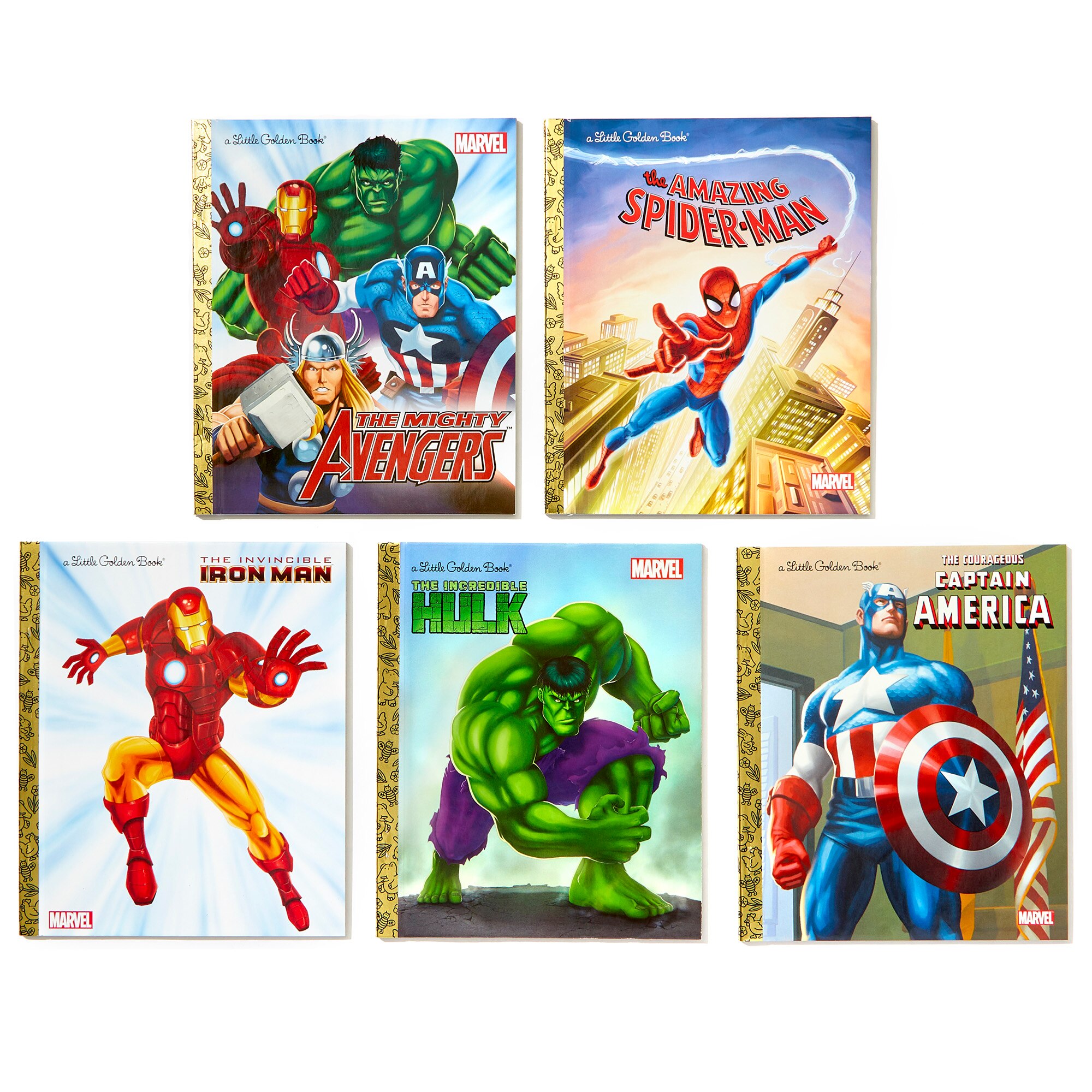 Marvel Super Heroes Little Golden Book Library: 5-book Boxed