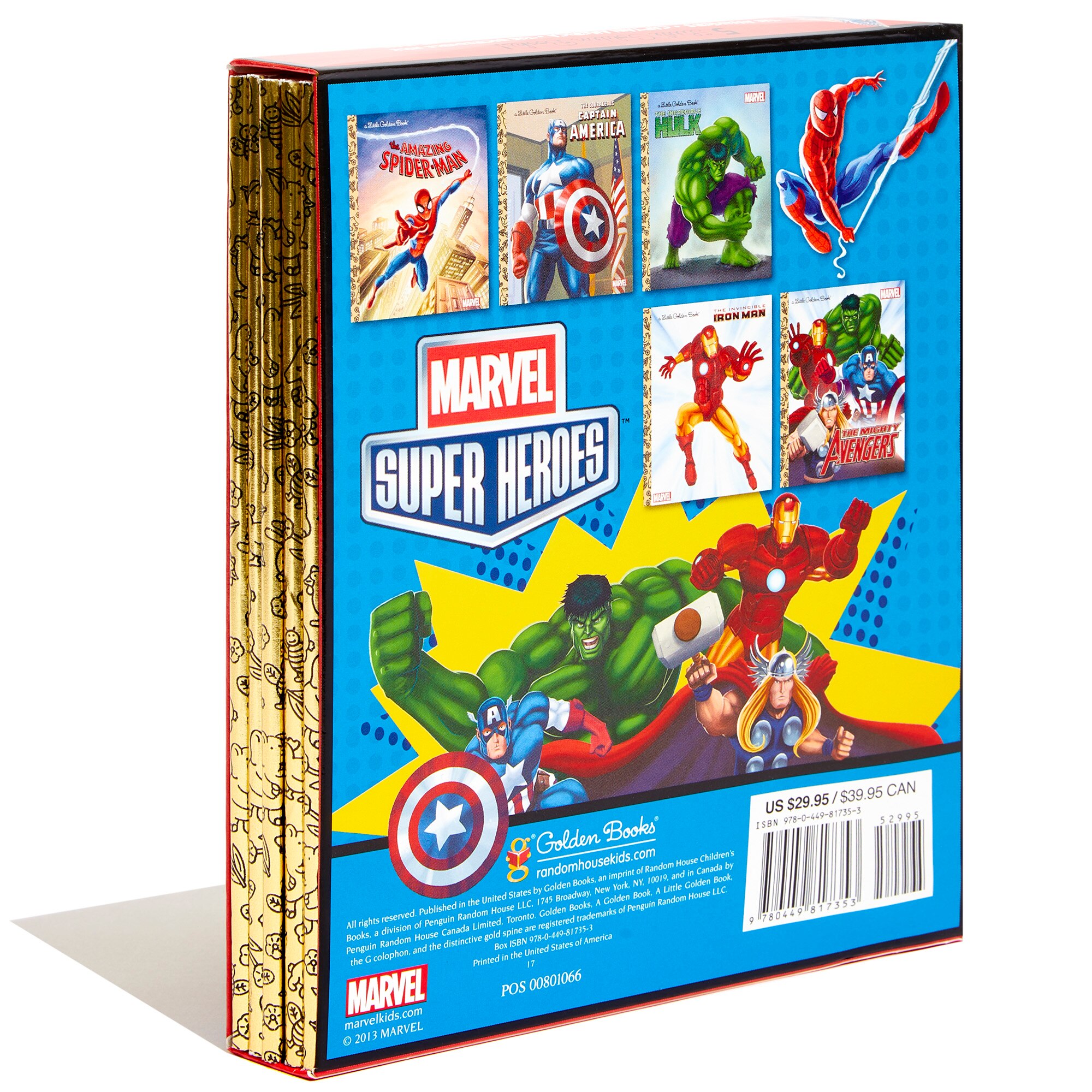 マーベル　Marvel Super Heroes Books Set Marvel Super Heroes Little Golden Book Library: 5-book Boxed