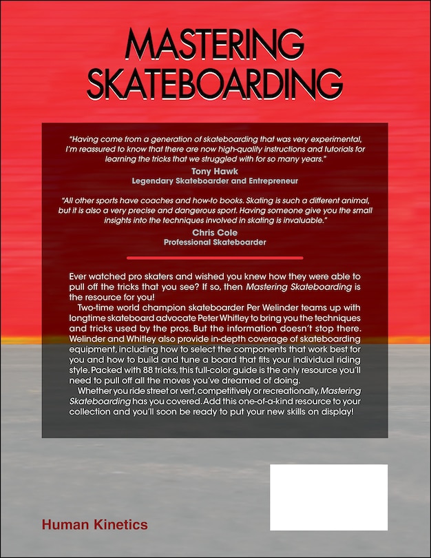 Couverture arri&egrave;re_Mastering Skateboarding
