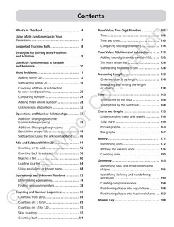 Sample content_Math Fundamentals, Grade 1 Teacher Resource