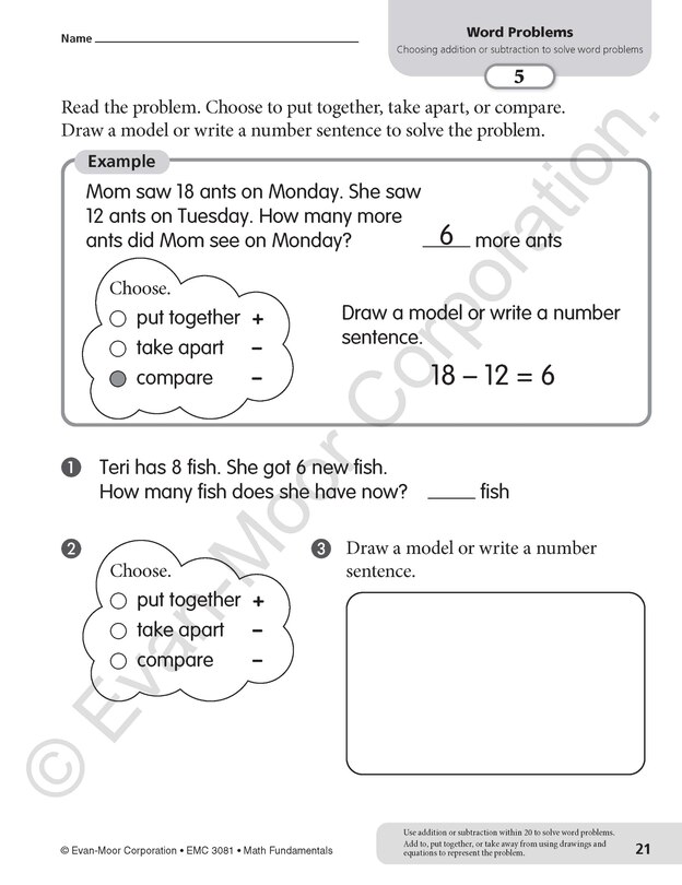 Sample content 3_Math Fundamentals, Grade 1 Teacher Resource
