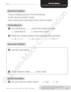 Sample content 5_Math Fundamentals, Grade 1 Teacher Resource