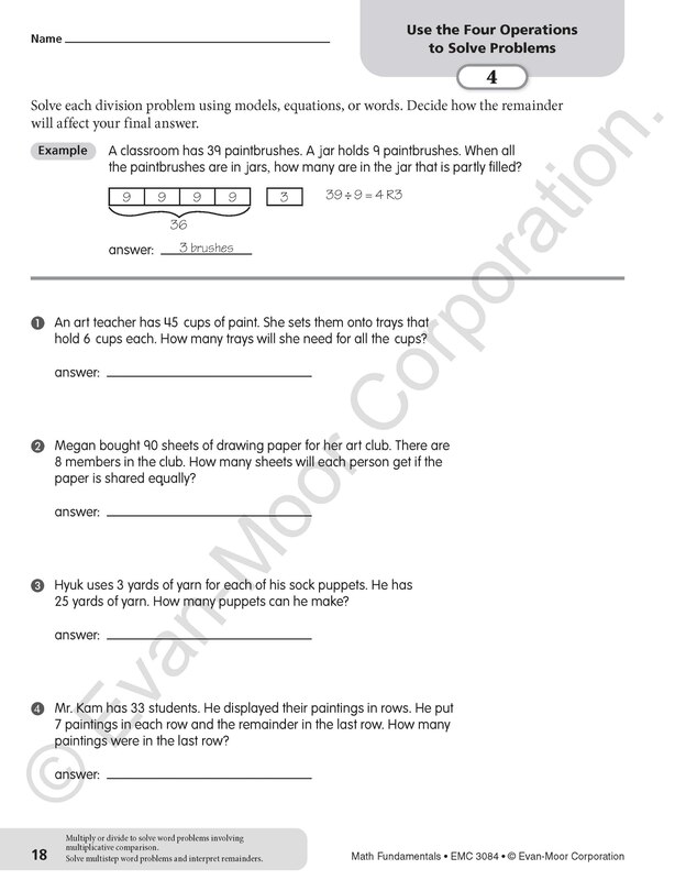 Sample content 3_Math Fundamentals, Grade 4 Teacher Resource