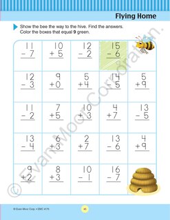Sample content_Math Skills, Grade 1 Workbook