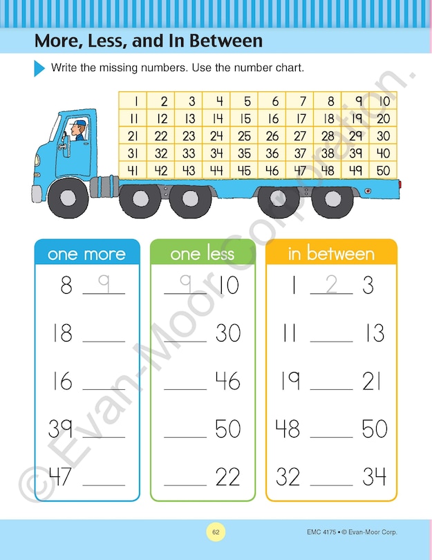 Sample content 4_Math Skills, Grade 1 Workbook