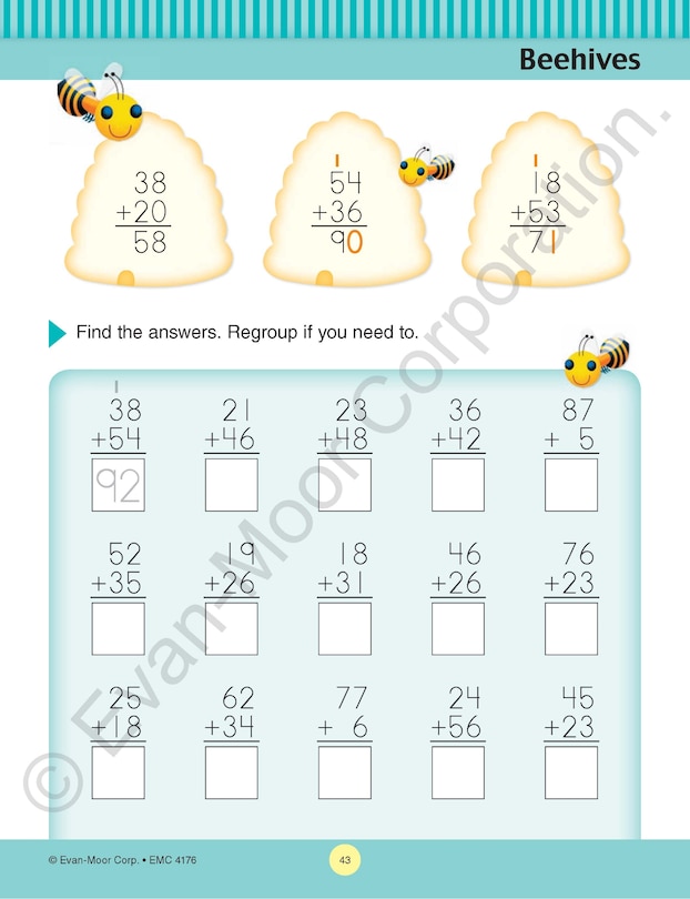 Aperçu du contenu 4_Math Skills, Grade 2 Workbook