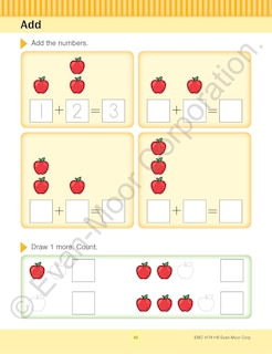 Sample content 4_Math Skills, Kindergarten Workbook
