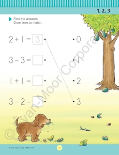 Sample content 5_Math Skills, Kindergarten Workbook