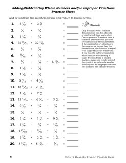 Aper&ccedil;u du contenu 2_Math to Build On: Student Practice Guide