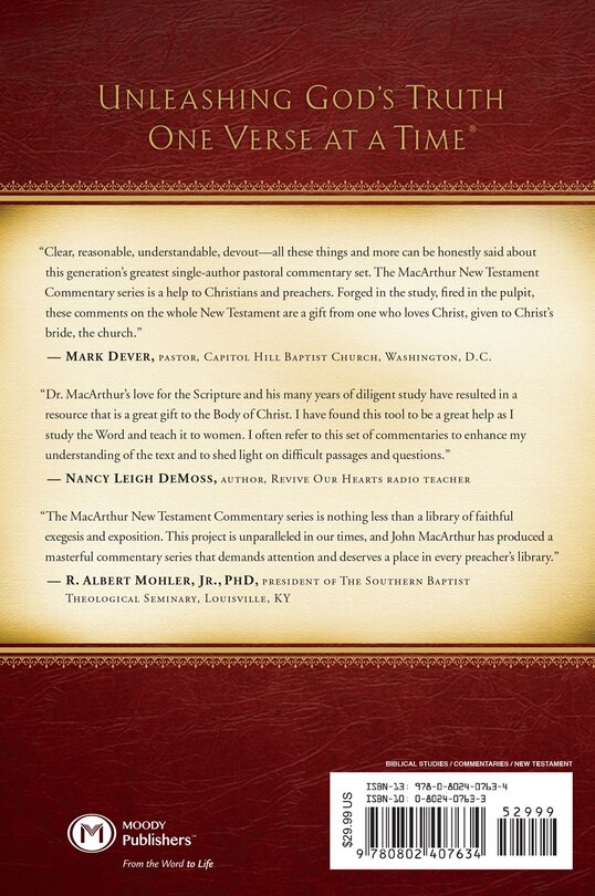 Back cover_Matthew 8-15 MacArthur New Testament Commentary