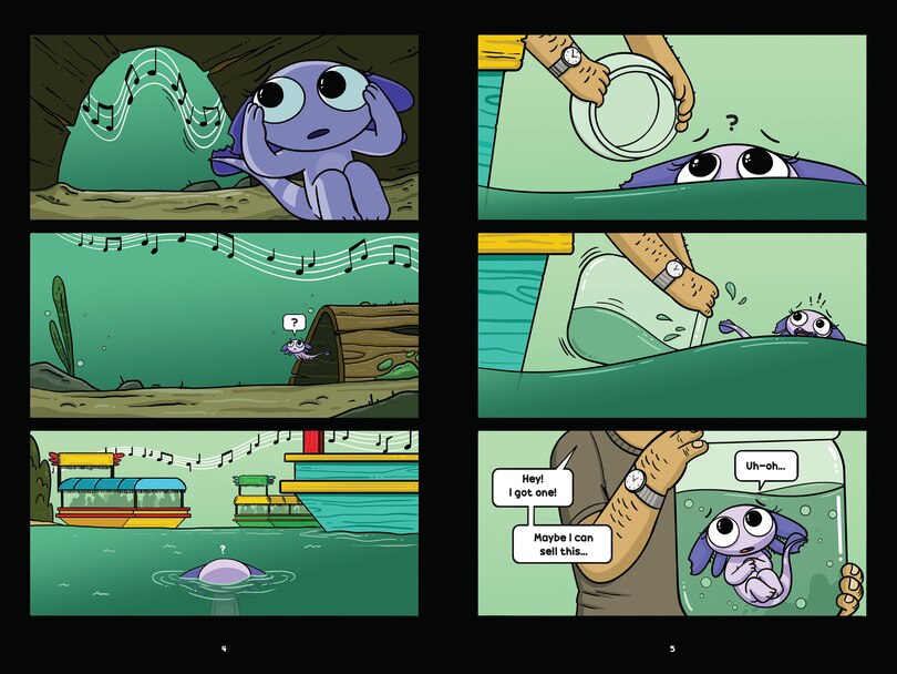 Aper&ccedil;u du contenu 2_Max, a Little Axolotl #2 (An Original Graphic Novel)