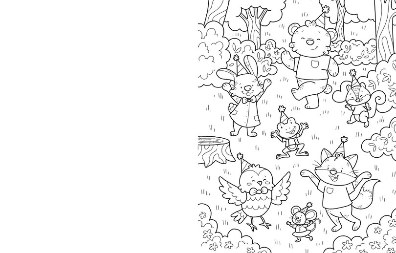 Aper&ccedil;u du contenu_Mes adorables coloriages : Cr&eacute;atures de la for&ecirc;t