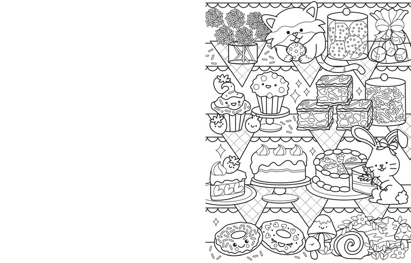 Aper&ccedil;u du contenu_Mes adorables coloriages : Petits d&eacute;lices