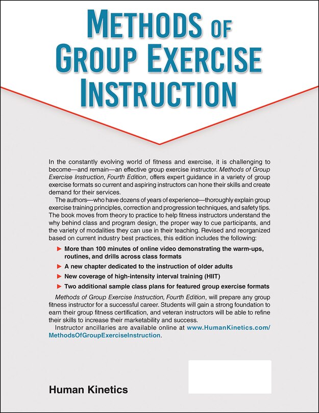 Couverture arri&egrave;re_Methods of Group Exercise Instruction