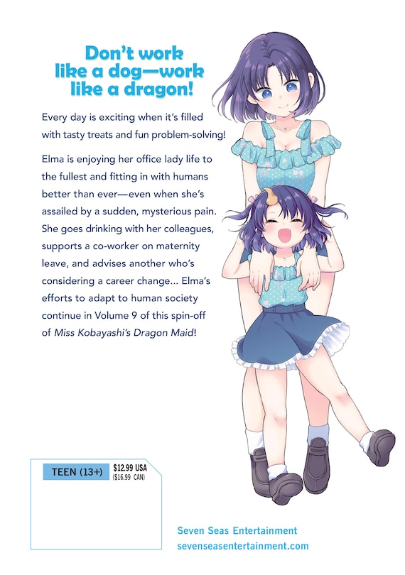 Back cover_Miss Kobayashi's Dragon Maid: Elma's Office Lady Diary Vol. 9
