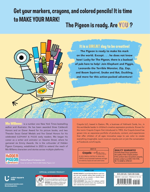 Couverture arrière_Mo Willems Workshop and Crayola Present:  Make Your Mark!