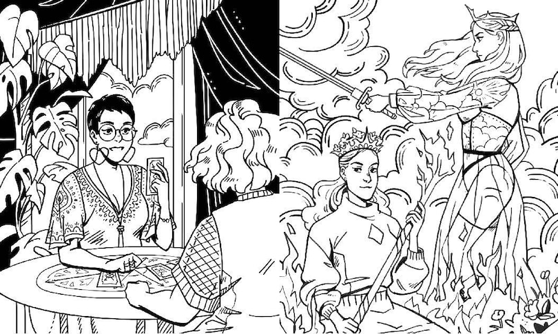 Aperçu du contenu 4_MODERN WITCH TAROT COLORING BK