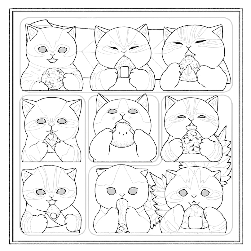 Sample content 4_Mofusand: An Official Coloring Book