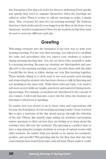 Sample content 5_Morning Meetings And Closing Circles