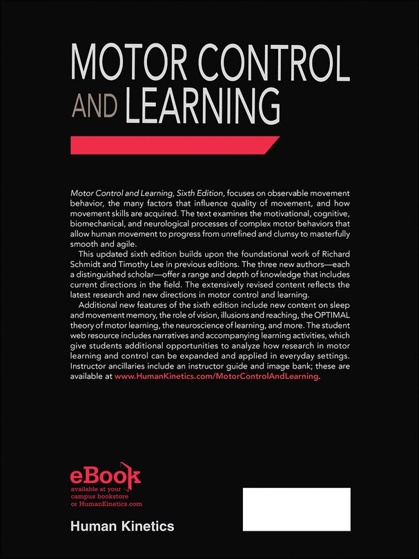 Back cover_Motor Control And Learning