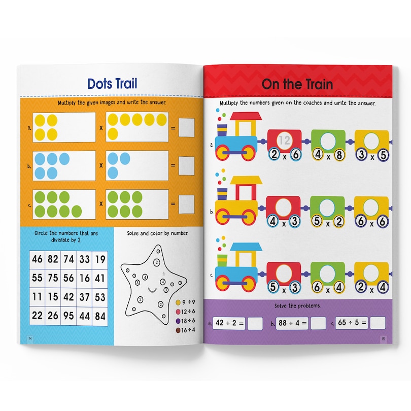 Sample content_Multiplication and Division Activity Book For Children - 80+ Activities Inside