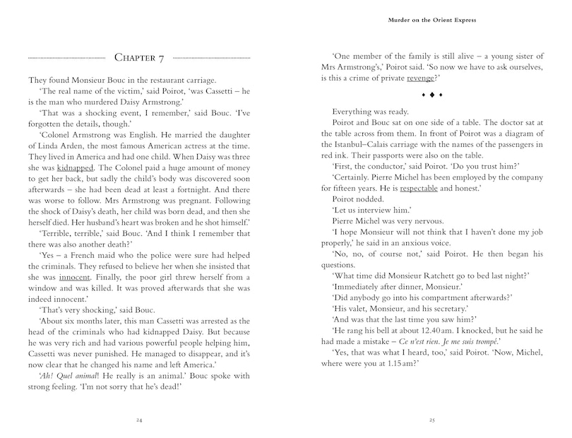 Aper&ccedil;u du contenu_Murder on the Orient Express