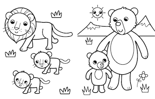 Sample content 3_My Busy Baby Animals Coloring Book