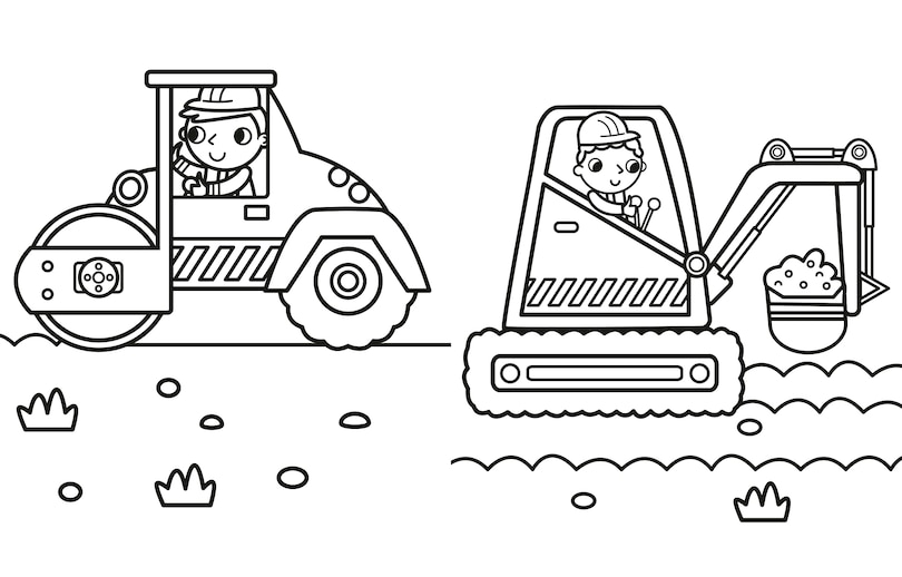 Sample content 2_My Busy Construction Coloring Book