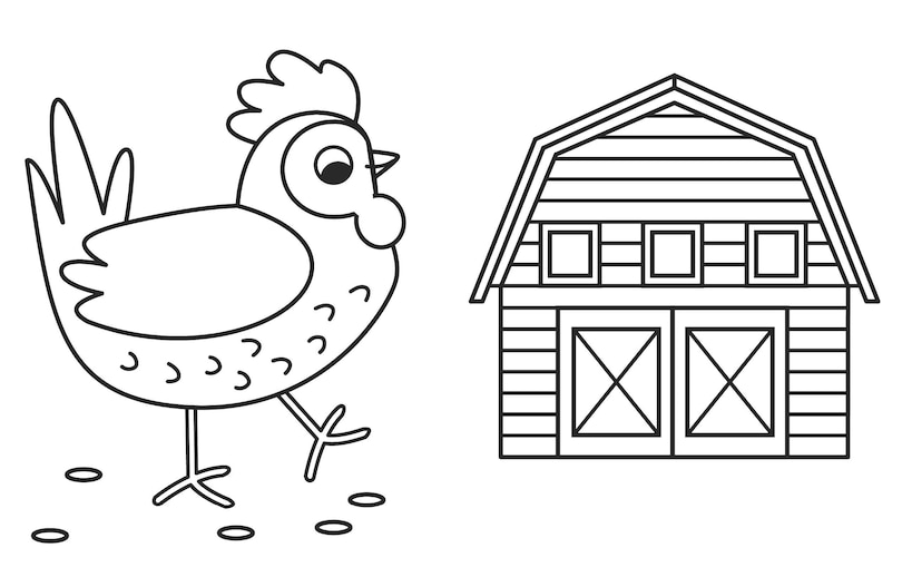 Sample content_My Busy Farm Coloring Book