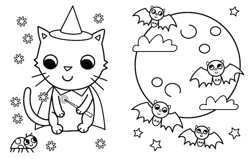 Sample content_My Busy Halloween Coloring Book