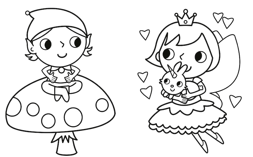 Sample content_My Busy Magical Friends Coloring Book