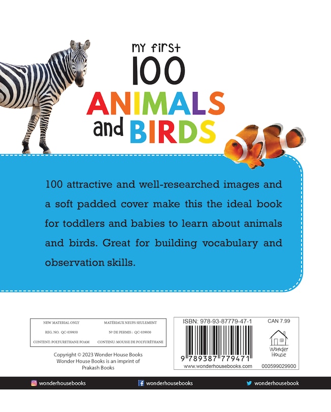 Aper&ccedil;u du contenu 5_My First 100 Animals And Birds: Padded Board Books